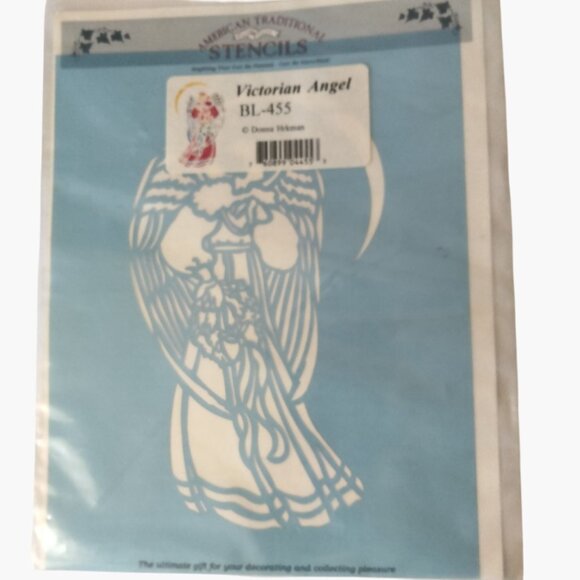 American Traditional Blue Laser Stencil Victorian Angel Donna Hrkman BL 455 - Picture 1 of 4